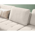 ECKSOFA in Bouclé Creme  - Creme/Schwarz, Natur, Textil/Metall (233/288cm) - Valnatura