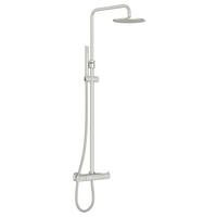 ÜBERKOPFBRAUSESET  - Nickelfarben, MODERN, Metall (26,4/100-146/56,5cm)