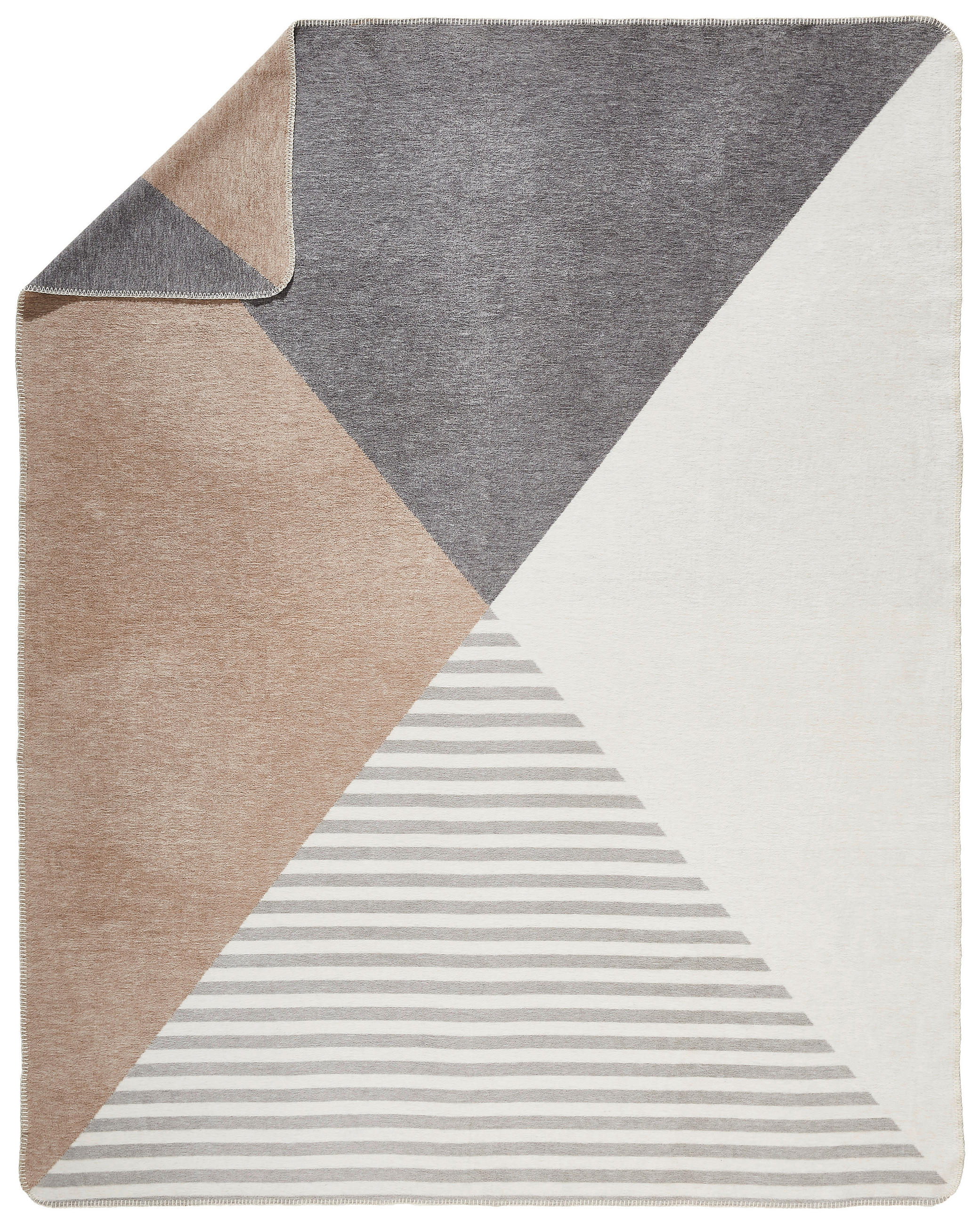 WOHNDECKE Cassano 150/200 cm  - Beige/Grau, Textil (150/200cm) - Novel