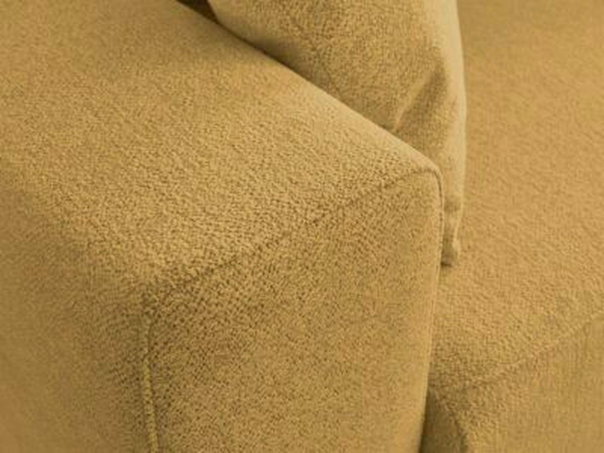 ECKSOFA Ottomane rechts  ATILLA Gelb Flachgewebe  - Gelb/Schwarz, MODERN, Kunststoff/Textil (244/149cm)
