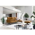 ECKSOFA in Flachgewebe Currygelb  259/152 cm  - Currygelb/Schwarz, Design, Textil/Metall (259/152cm) - Dieter Knoll