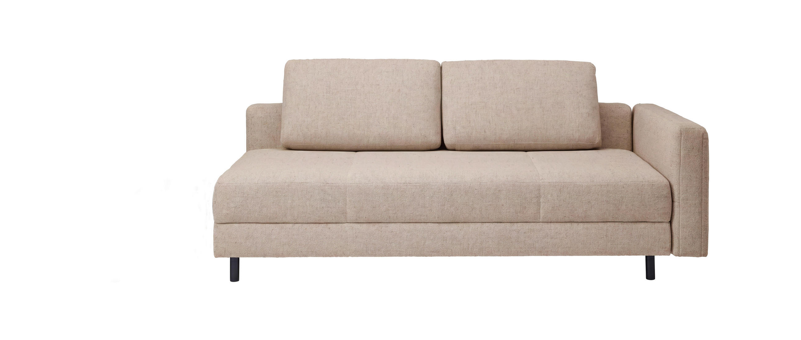 LIEGE Webstoff Creme  - Eiche dunkel/Creme, Design, Holz/Textil (210/84/130cm) - Joka