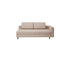 LIEGE Webstoff Creme  - Eiche dunkel/Creme, Design, Holz/Textil (210/84/130cm) - Joka