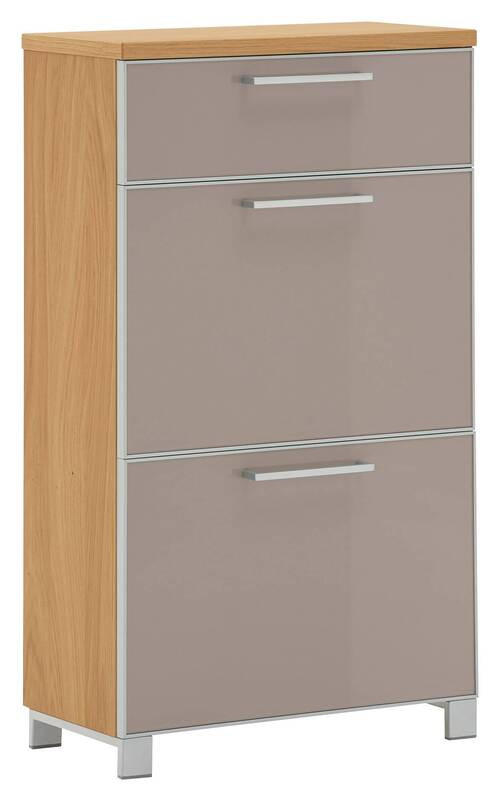 SCHUHKIPPER Santina  in 61/108/31 cm  - Taupe/Chromfarben, Basics, Glas/Holz (61/108/31cm)