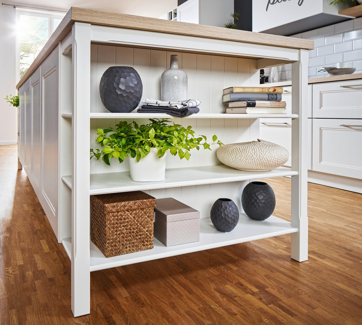 EINBAUKÜCHE WINDSOR LACK  - Eichefarben/Weiß, Design, Holzwerkstoff - Nolte Küchen