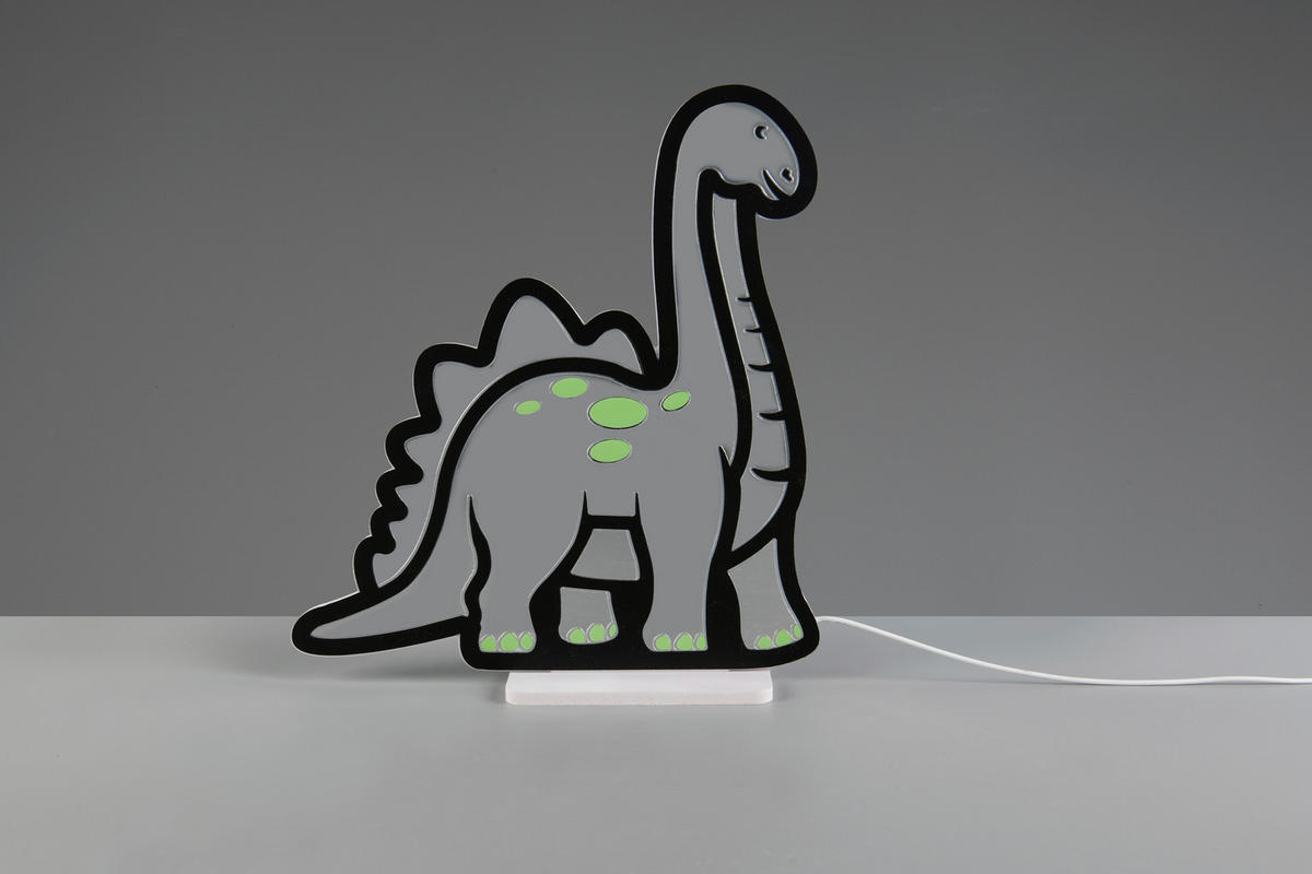 LED-DEKOLEUCHTE Dinosaur 30,5/33,4 cm  - Gelb/Grün, Design, Kunststoff/Metall (30,5/33,4cm) - Novel