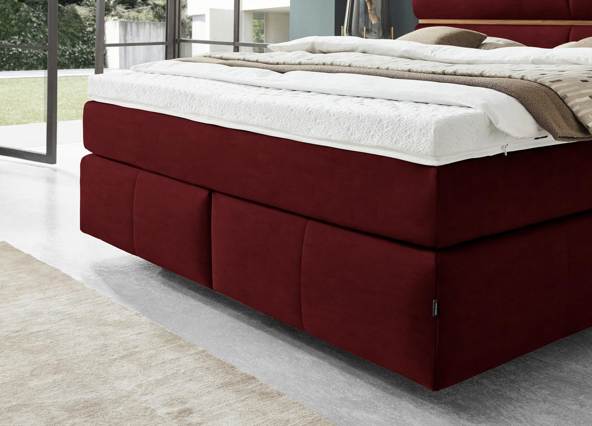BOXSPRINGBETT 180/200 cm  in Eichefarben, Rotbraun  - Rotbraun/Eichefarben, Konventionell, Holz/Kunststoff (180/200cm) - Dieter Knoll