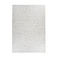 FLACHWEBETEPPICH 120/170 cm Silberfarben, Weiß  - Silberfarben/Weiß, Basics, Leder/Textil (120/170cm) - Novel