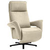 RELAXSESSEL in Leder Creme, Naturfarben  - Creme/Schwarz, Design, Leder/Metall (83/112/87-174cm) - Valdera