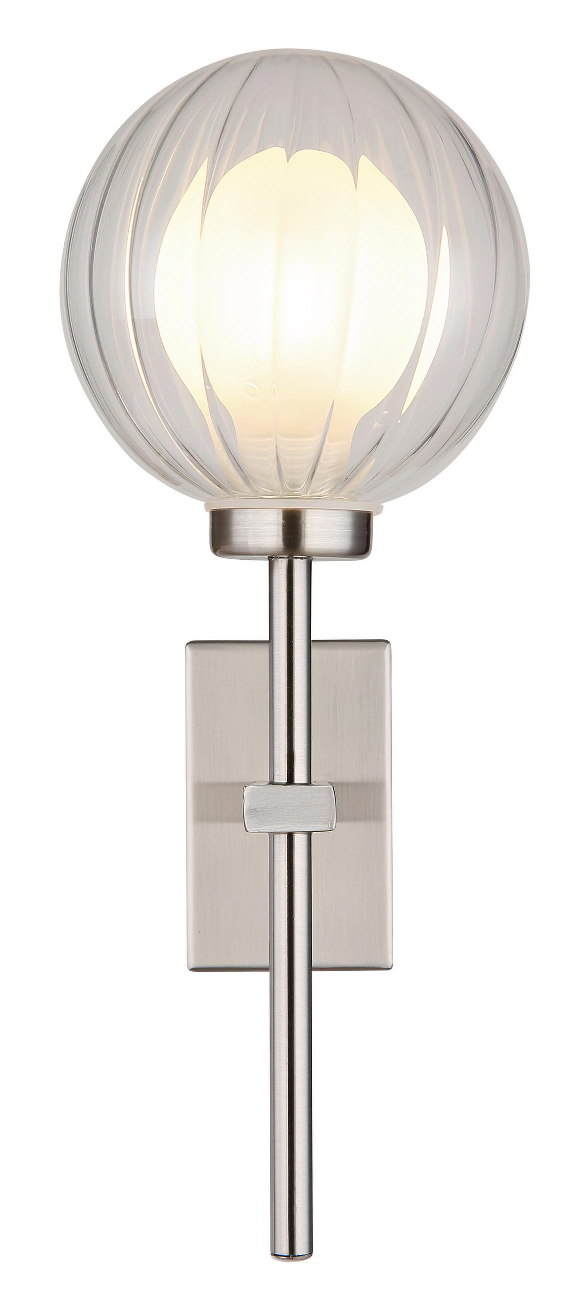 BADEZIMMER-WANDLEUCHTE - Klar, Konventionell, Glas/Metall (10/14,1cm) - Globo