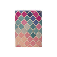 WOLLTEPPICH 200/290 cm Illusion Rosa  - Rosa, KONVENTIONELL, Textil (200/290cm) - Xora