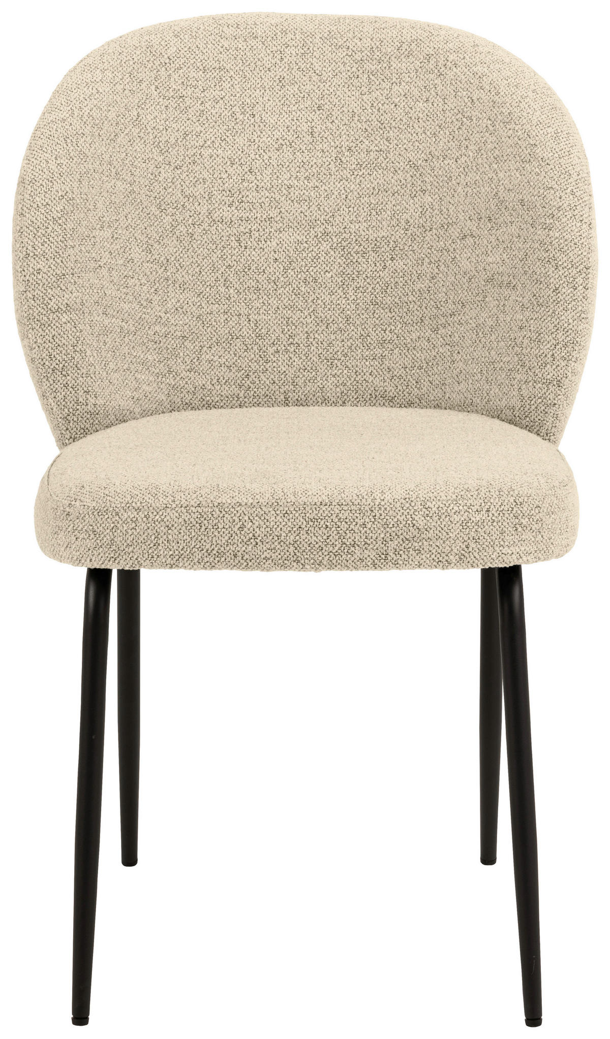 STUHL  in Bouclé  - Beige/Creme, Modern, Textil/Metall (52/85/57,5cm) - MID.YOU