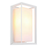 AUßENLEUCHTE 13/12,2/24,8 cm   - Weiß, KONVENTIONELL, Kunststoff/Metall (13/12,2/24,8cm) - Globo