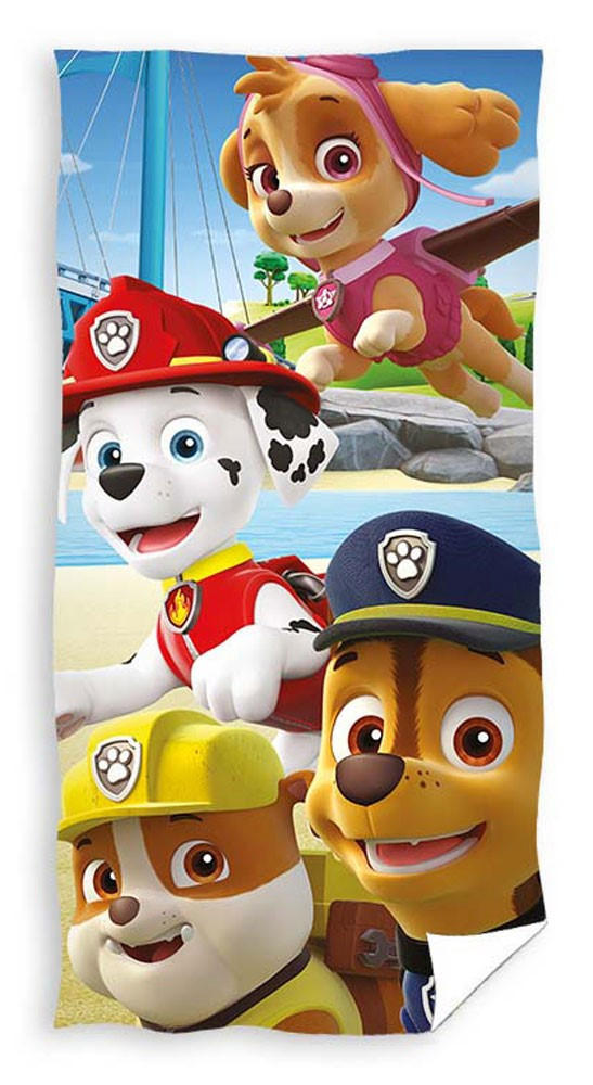 PEŠKIR ZA PLAŽU 70/140 cm , višebojna  - višebojna, Osnovno, tekstil (70/140cm) - Paw Patrol