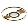 LED-DECKENLEUCHTE  40,5/5,5 cm    - Klar/Dunkelbraun, Natur, Kunststoff/Metall (40,5/5,5cm) - Globo