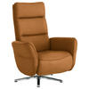 RELAXSESSEL in Textil Cognac  - Chromfarben/Cognac, Design, Textil/Metall (78/113/83cm) - Beldomo Speed