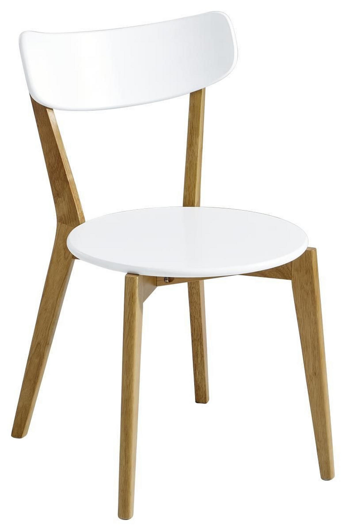 SZÉK SZETT fa natúr, fehér  - natúr/fehér, Design, fa (46/78/55,5cm) - Livetastic