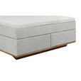 BOXSPRINGBETT 180/200 cm  in Silberfarben  - Eichefarben/Silberfarben, Natur, Holz/Textil (180/200cm) - Linea Natura