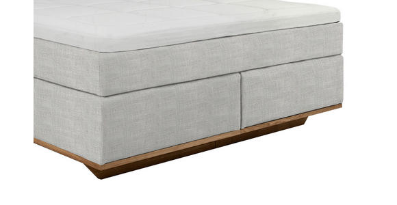 BOXSPRINGBETT 180/200 cm  in Silberfarben  - Eichefarben/Silberfarben, Natur, Holz/Textil (180/200cm) - Linea Natura