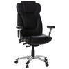 CHEFSESSEL  in Lederlook Schwarz, Silberfarben  - Silberfarben/Schwarz, MODERN, Kunststoff/Textil (63/131/53cm) - MID.YOU
