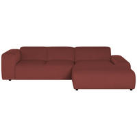 ECKSOFA HANNAH Rot Cord  - Rot/Schwarz, Design, Kunststoff/Textil (304/200cm) - MID.YOU