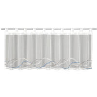 KURZGARDINE  140/45 cm  - Blau/Weiß, Basics, Textil (140/45cm)