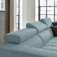 ECKSOFA in Mikrofaser Hellblau  - Schwarz/Hellblau, Design, Textil/Metall (301/207cm) - Xora