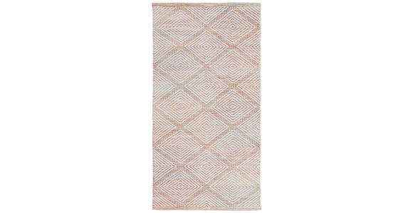 FLECKERLTEPPICH 60/120 cm Diamant Black Rot - Rot, Design, Textil (60/120cm) - Boxxx