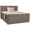 BOXSPRINGBETT 180/200 cm  in Braun, Grau  - Schwarz/Braun, KONVENTIONELL, Kunststoff/Textil (180/200cm) - Ti'me
