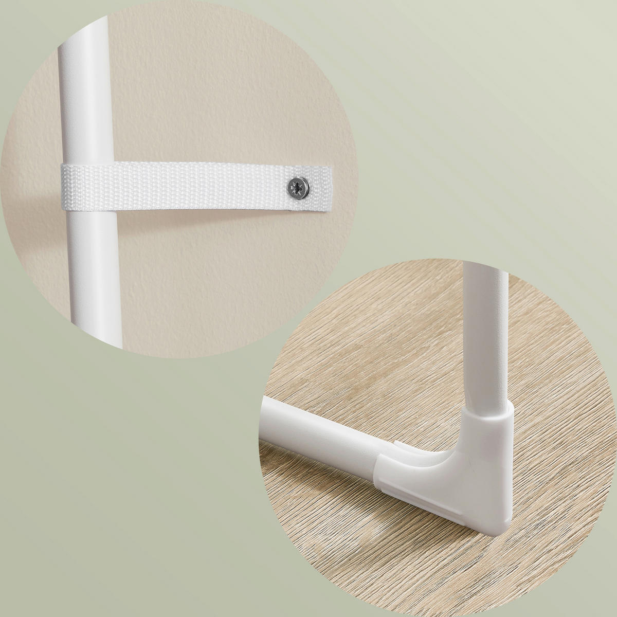 KLEIDERSTÄNDER in Weiß 101,7/153,3/40 cm   - Weiß, Trend, Kunststoff/Metall (101,7/153,3/40cm) - Boxxx