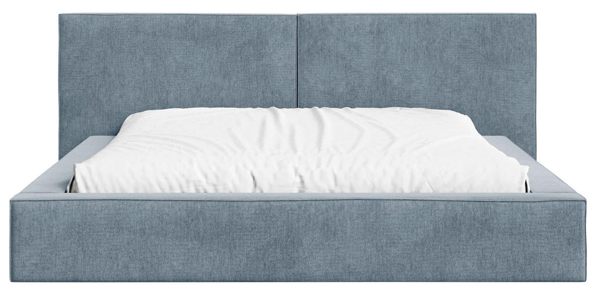 POLSTERBETT Bettkasten Blau 140/200 cm  - Blau/Schwarz, MODERN, Holz/Kunststoff (140/200cm) - MID.YOU