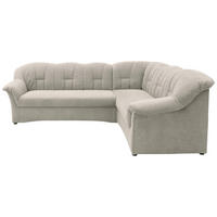 ECKSOFA Hellgrau Mikrofaser  - Hellgrau/Schwarz, KONVENTIONELL, Kunststoff/Textil (243/192cm) - MID.YOU