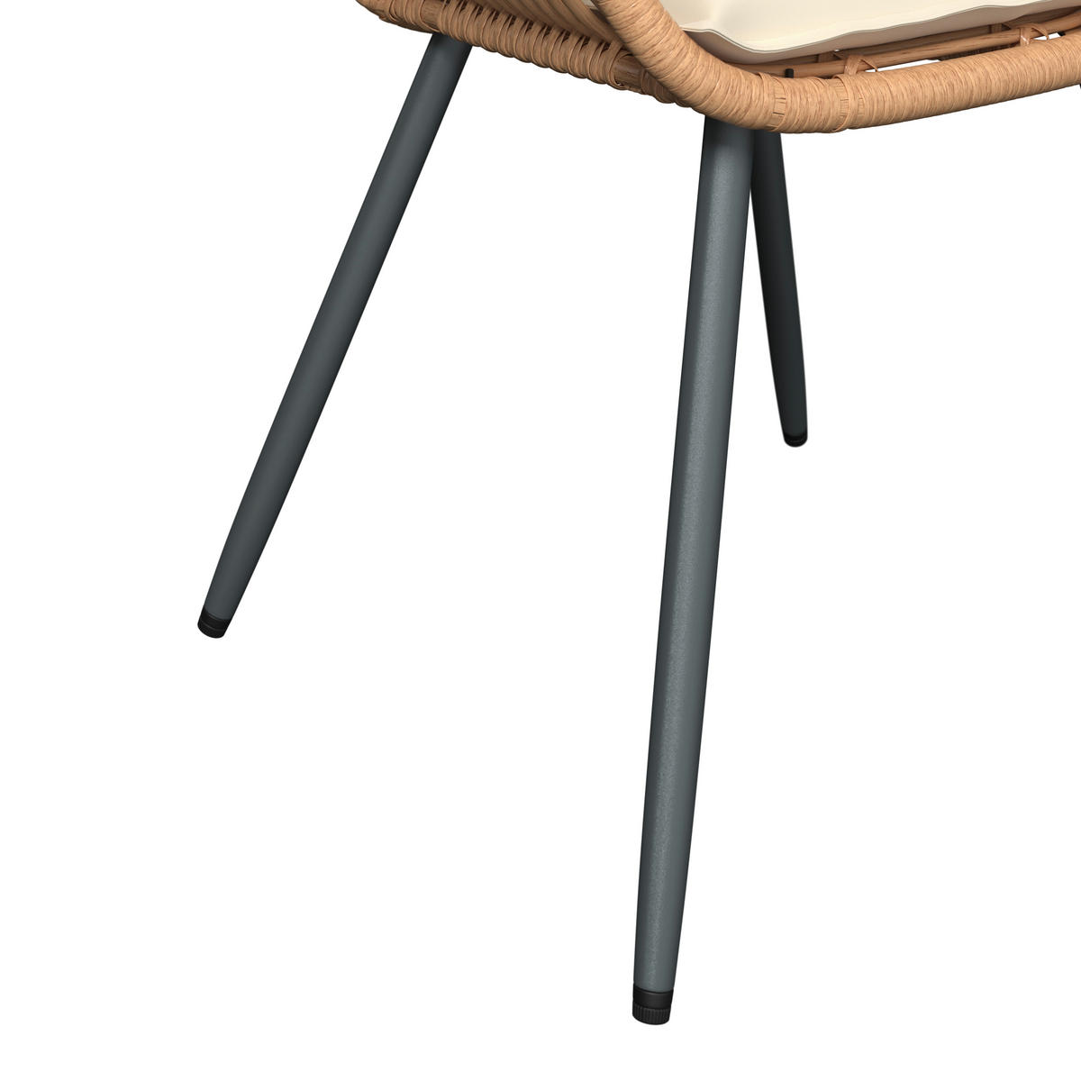 GARTENSTUHL Metall, Kunststoff, Textil Grau, Naturfarben, Beige  - Beige/Naturfarben, MODERN, Kunststoff/Textil (56l) - Ambia Garden