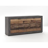 SIDEBOARD  in 180/86/42 cm  - Alteiche/Schwarz, Design, Holzwerkstoff/Kunststoff (180/86/42cm) - MID.YOU