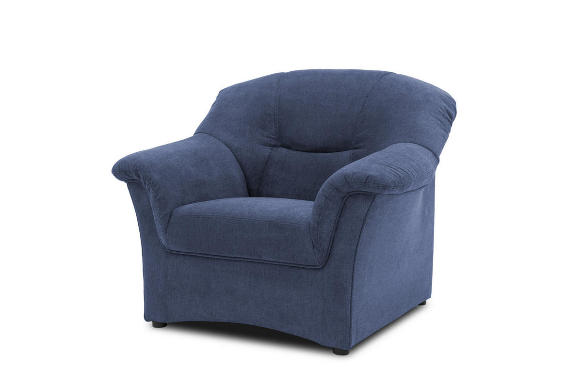 SESSEL Mikrofaser Dunkelblau    - Schwarz/Dunkelblau, KONVENTIONELL, Kunststoff/Textil (102/83/81cm) - MID.YOU