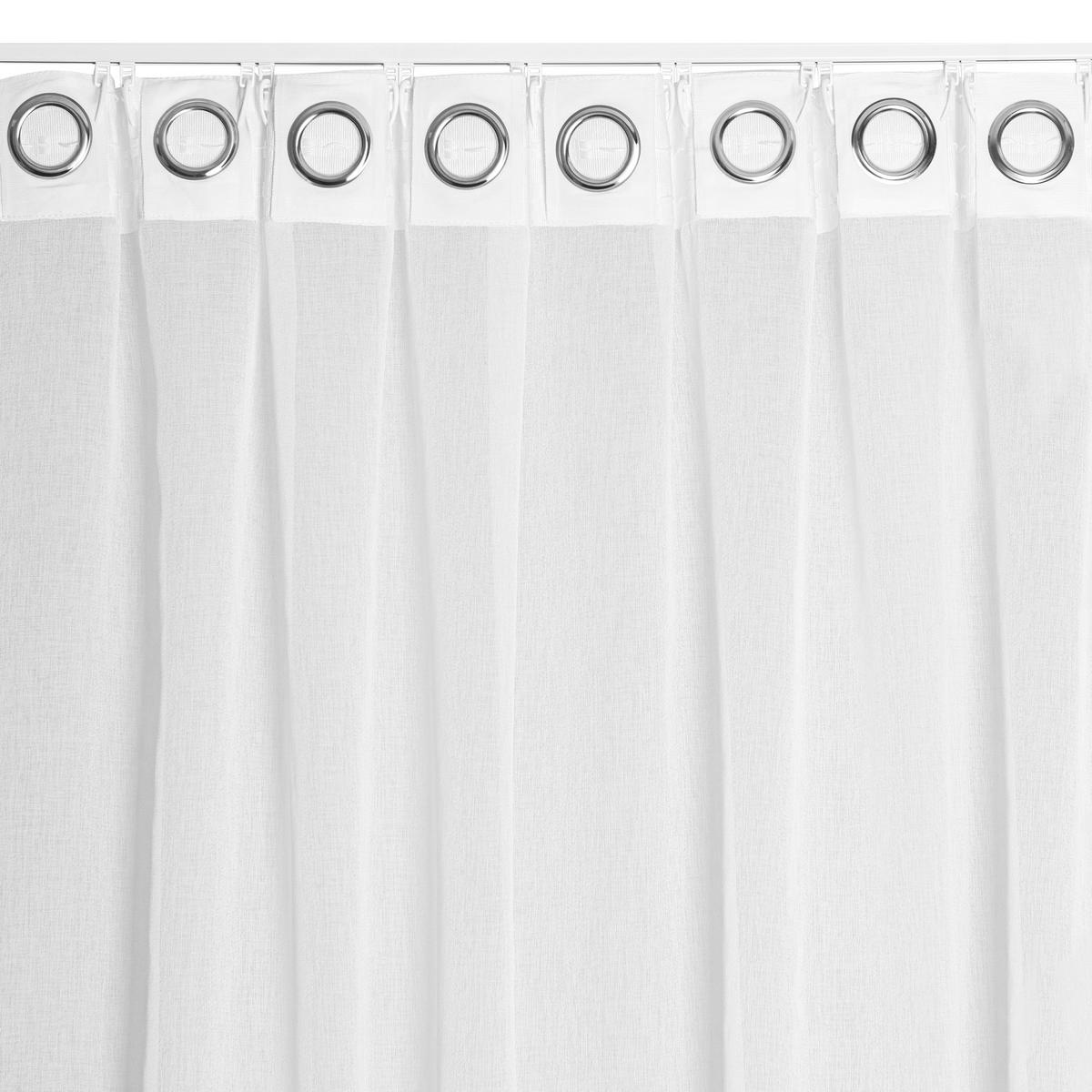 FERTIGVORHANG  halbtransparent   280/240 cm  - Weiß, Basics, Textil (280/240cm)