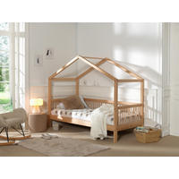 HAUSBETT 90/200 cm,  in Buchefarben, Rollrost  - Buchefarben, MODERN, Holz (90/200cm) - Vipack