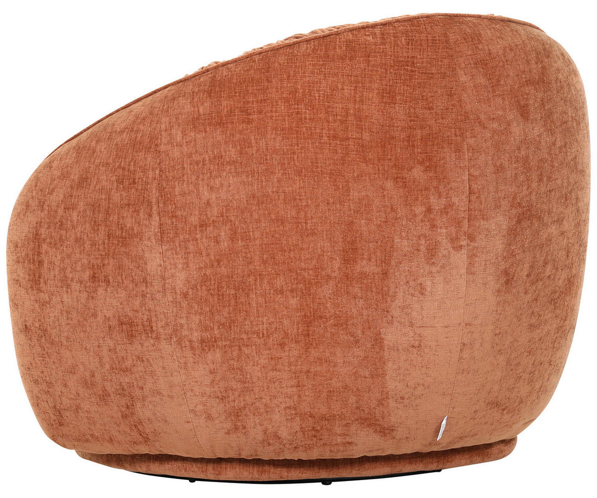 DESIGNSESSEL in Flachgewebe Kupferfarben  - Schwarz/Kupferfarben, Design, Textil/Metall (101/79/96cm) - Landscape