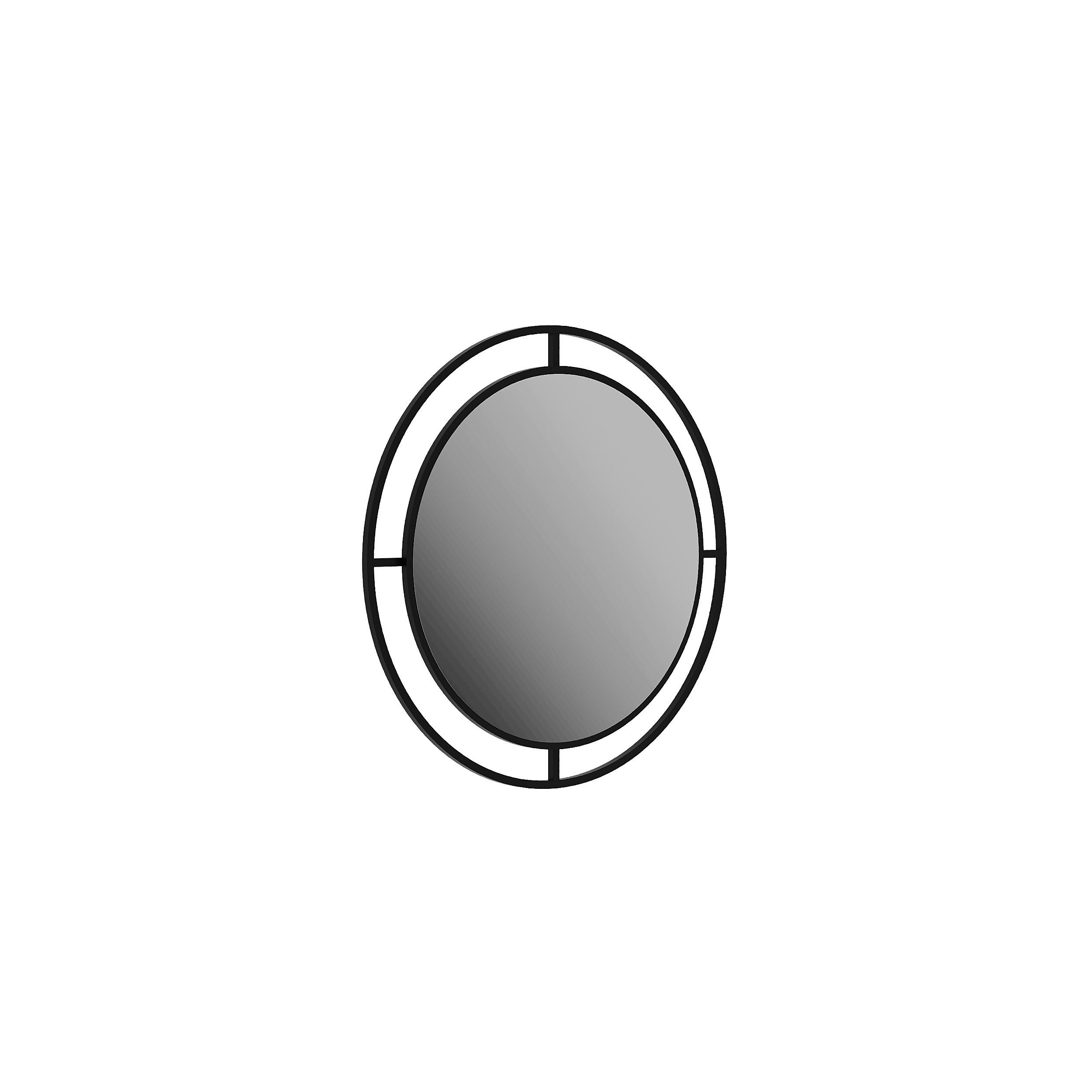 SPIEGEL 57/57/2 cm  - Schwarz, Design, Metall (57/57/2cm) - Livetastic