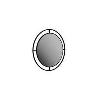 SPIEGEL  - Schwarz, Design, Metall (57/57/2cm) - Livetastic