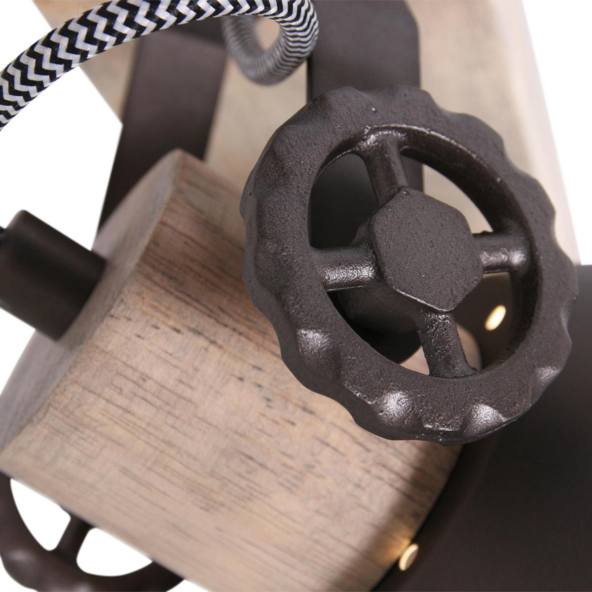 DECKENSPOTS - Anthrazit/Kupferfarben, Trend, Holz/Metall (59/19/23cm)