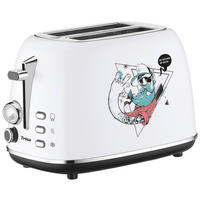 TOASTER  - Weiß, KONVENTIONELL, Metall (18/28/18cm) - Trisa Electronics