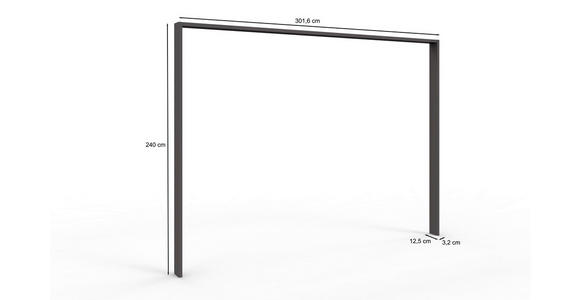 PASSEPARTOUTRAHMEN 306/240/12 cm   - Dunkelgrau, KONVENTIONELL, Holzwerkstoff (306/240/12cm) - Venda