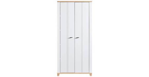 AKTENSCHRANK Weiß, Eiche Artisan - Weiß/Eiche Artisan, KONVENTIONELL, Holzwerkstoff (93/196/44cm) - Hom`in