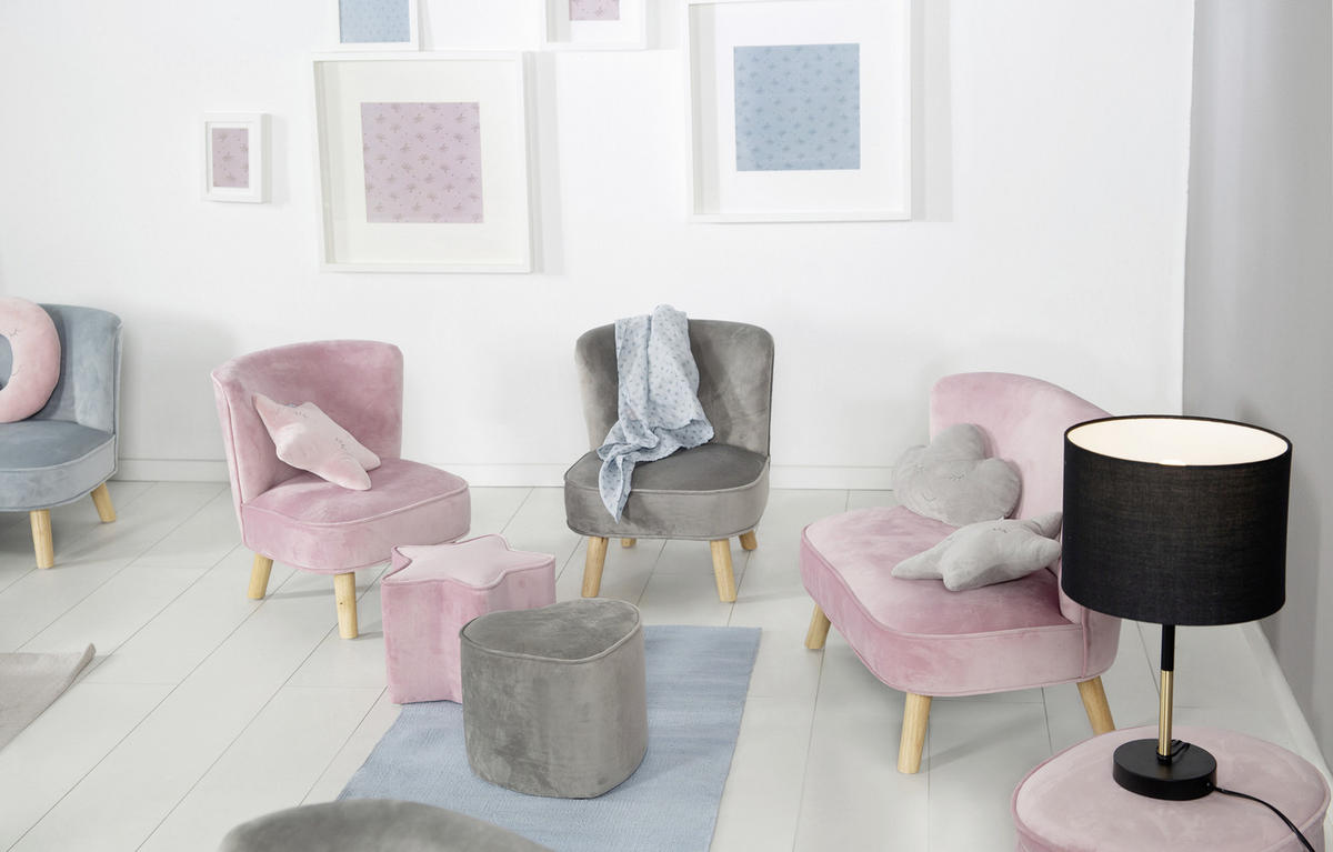 KINDERSOFA - Rosa, Basics, Textil (70/50/48cm) - Roba