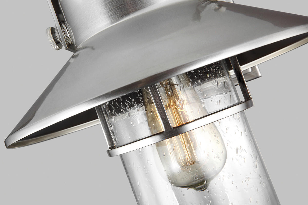 AUSSENWANDLEUCHTE - Edelstahlfarben/Grau, Konventionell, Glas/Kunststoff (26.7/32.8/31.1cm) - Elstead Lighting