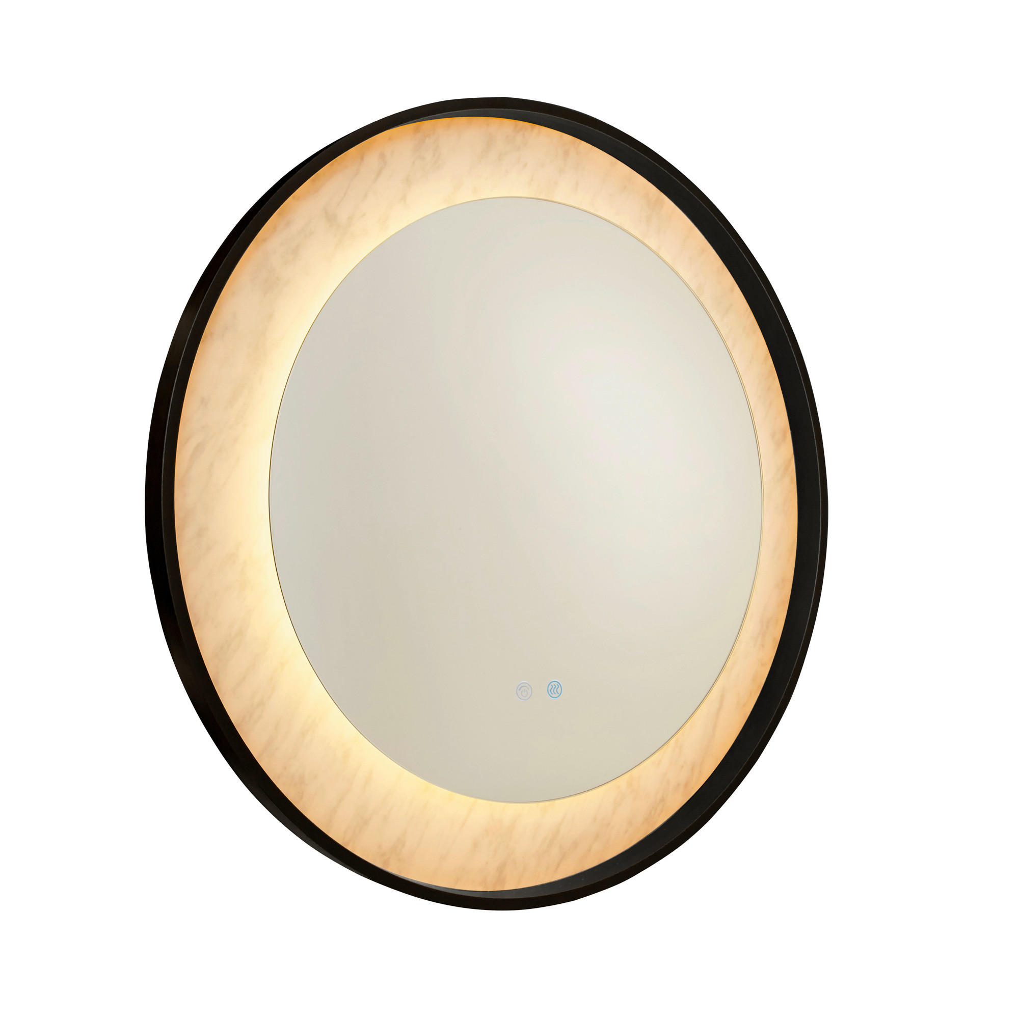 BADEZIMMER-WANDLEUCHTE Luxo 80/80 cm   - Schwarz, Design, Glas/Metall (80/80cm) - Searchlight