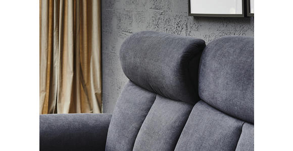 SOFA in Textil Dunkelgrau - Dunkelgrau/Alufarben, KONVENTIONELL, Textil (171/108/102cm) - Cantus