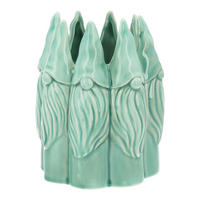VASE  - Grün, Basics, Keramik (12/16/12cm)