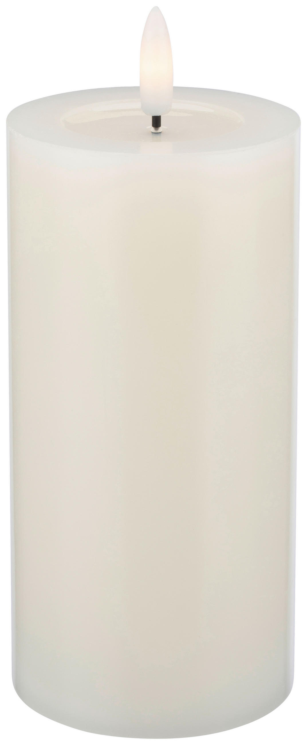 Led-kerze Mara Weiß Mit Timer, Ø/h: 7,5/12,8 Cm